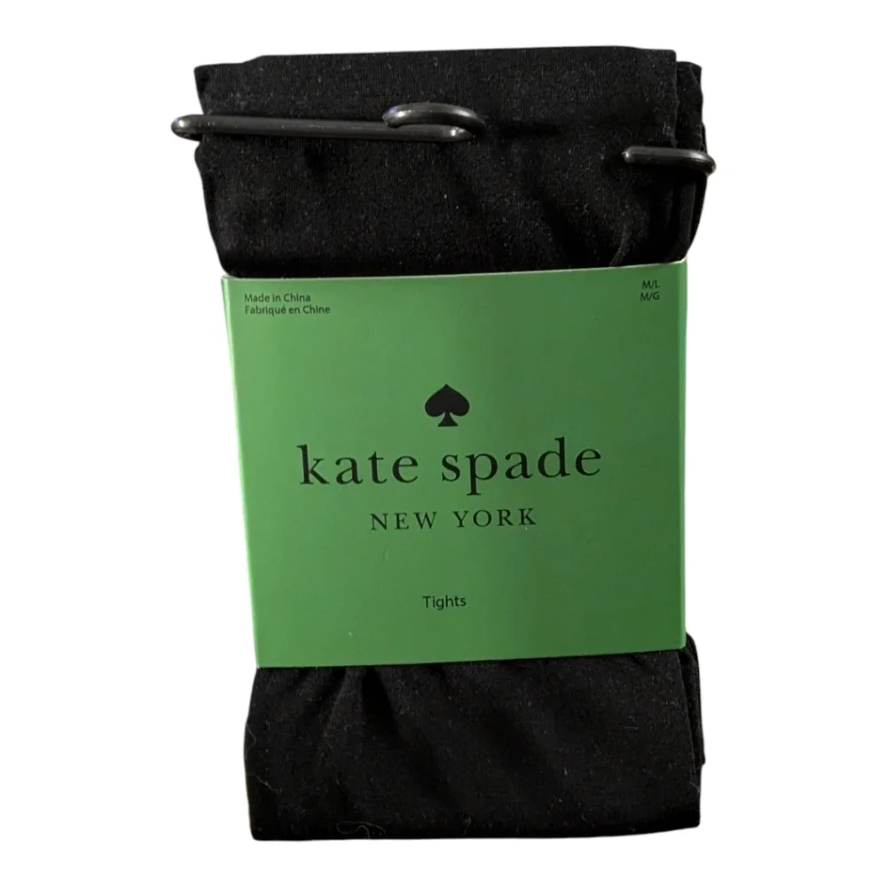 NWT BRAND NEW KATE SPADE New York Women's Black Tights Pantyhose Accessories S/M